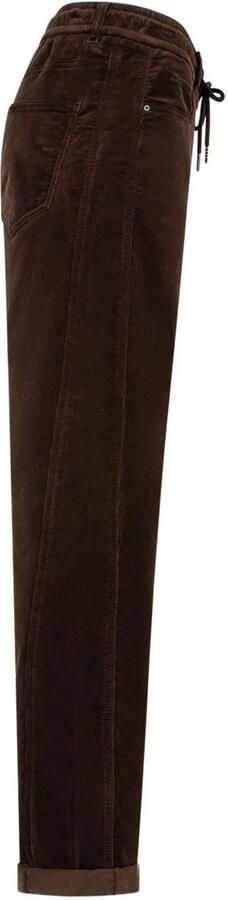 Red Button slim fit casual corduroy broek donkerbruin - Foto 2