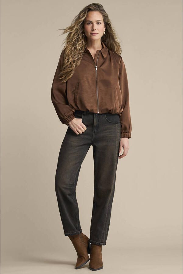 Red Button straight leg jeans zwart
