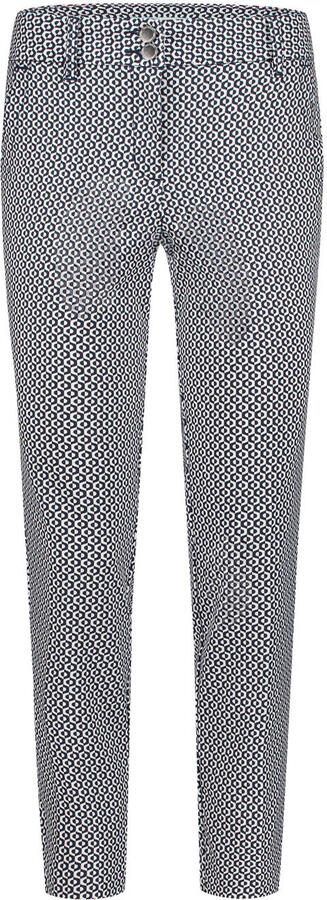 Red Button tapered high waist broek donkerblauw