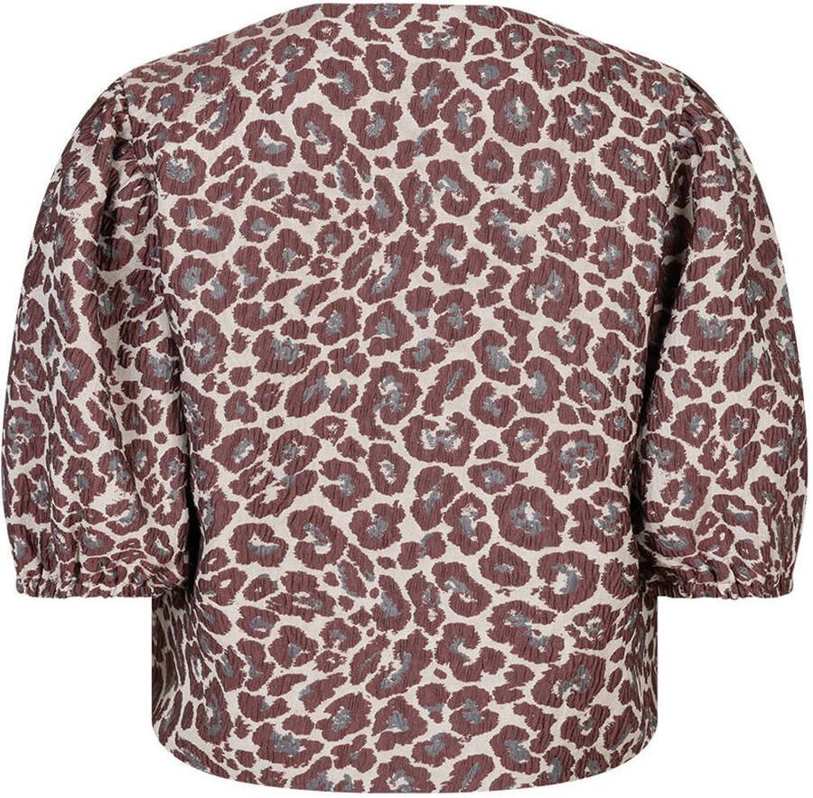 Red Button top donkerrood panterprint - Foto 2