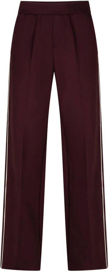 Red Button wide leg broek donkerrood