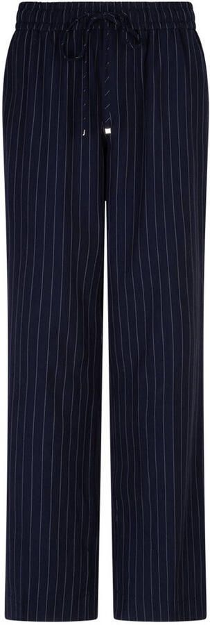 Red Button wide leg high waist gestreepte casual broek donkerblauw - Foto 2