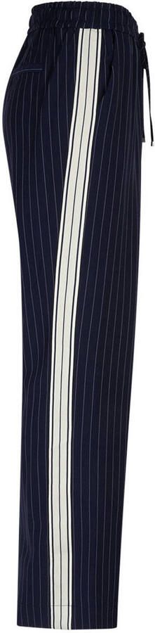 Red Button wide leg high waist gestreepte casual broek donkerblauw - Foto 3