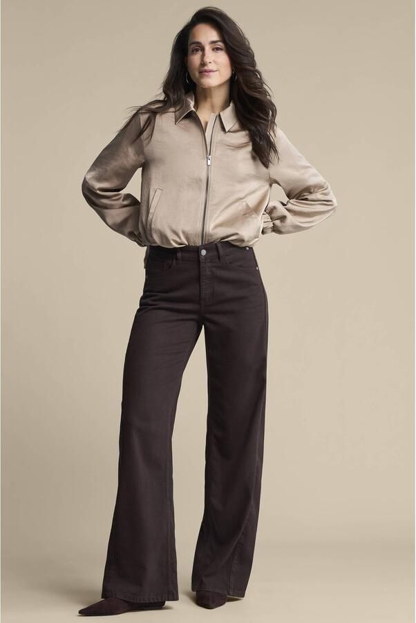 Red Button wide leg jeans donkerbruin