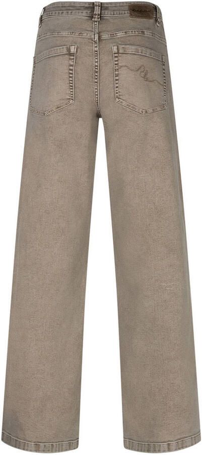 Red Button wide leg jeans met ceintuur grey denim - Foto 2