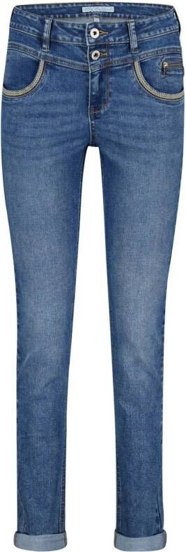 Red Button tapered fit jeans Sienna 1 zip & embroidery blue