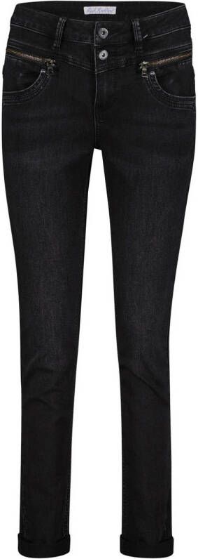 Red Button tapered fit jeans Sienna 2 zip jog black