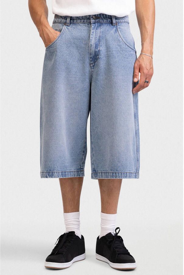 Redefined Rebel baggy short light blue denim