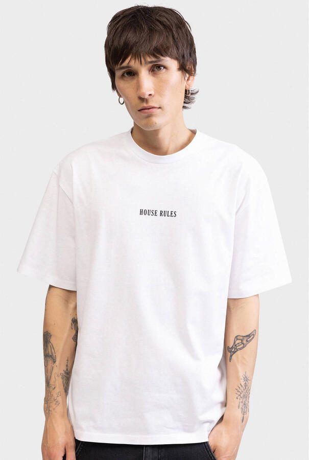 Redefined Rebel boxy T-shirt met backprint wit
