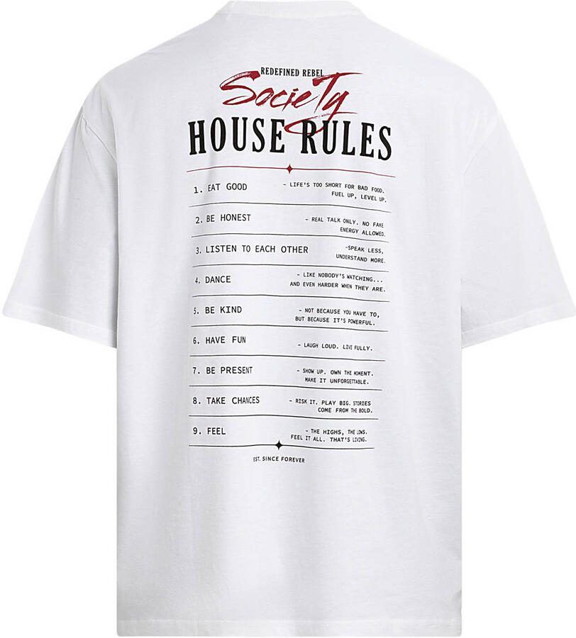 Redefined Rebel boxy T-shirt met backprint wit - Foto 2