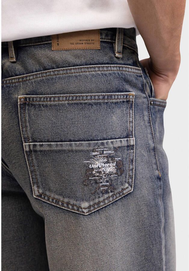 Redefined Rebel denim baggy short grijsblauw - Foto 2