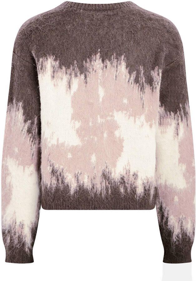 Redefined Rebel gebreid vest met print en wol turkish coffee - Foto 2