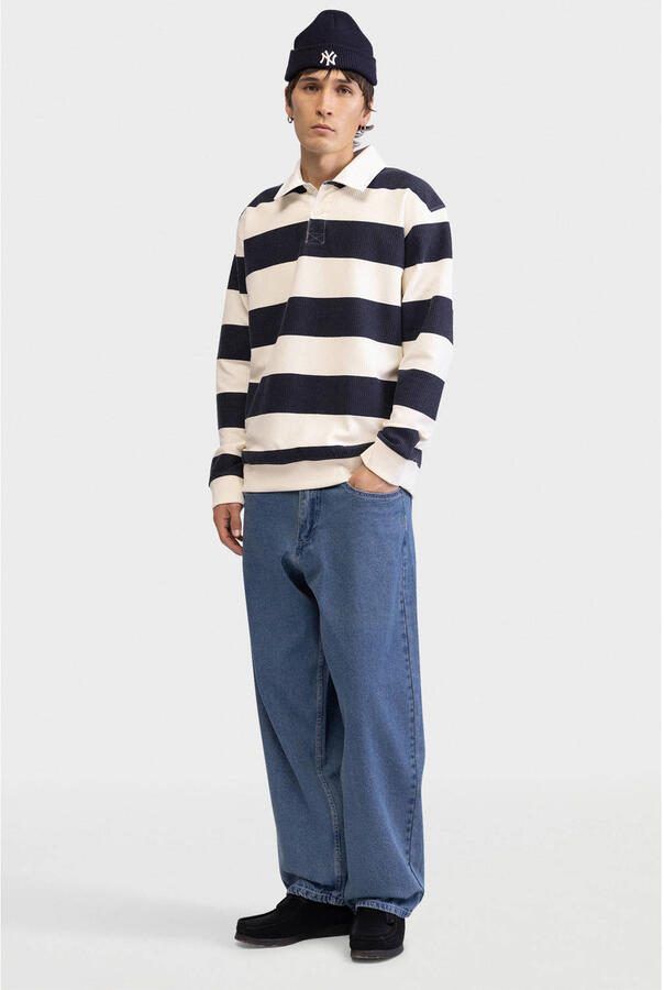 Redefined Rebel gestreepte sweater donkerblauw - Foto 3
