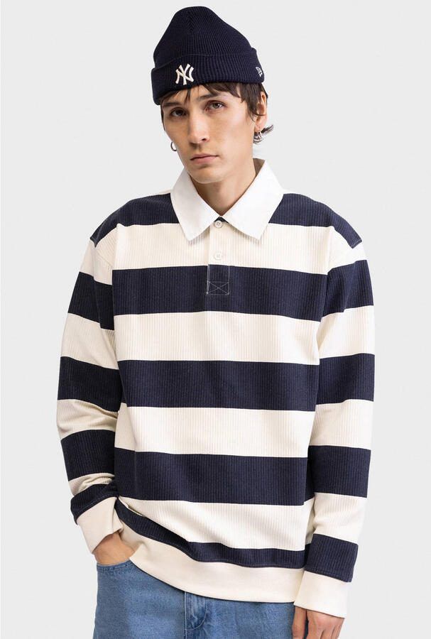 Redefined Rebel gestreepte sweater donkerblauw