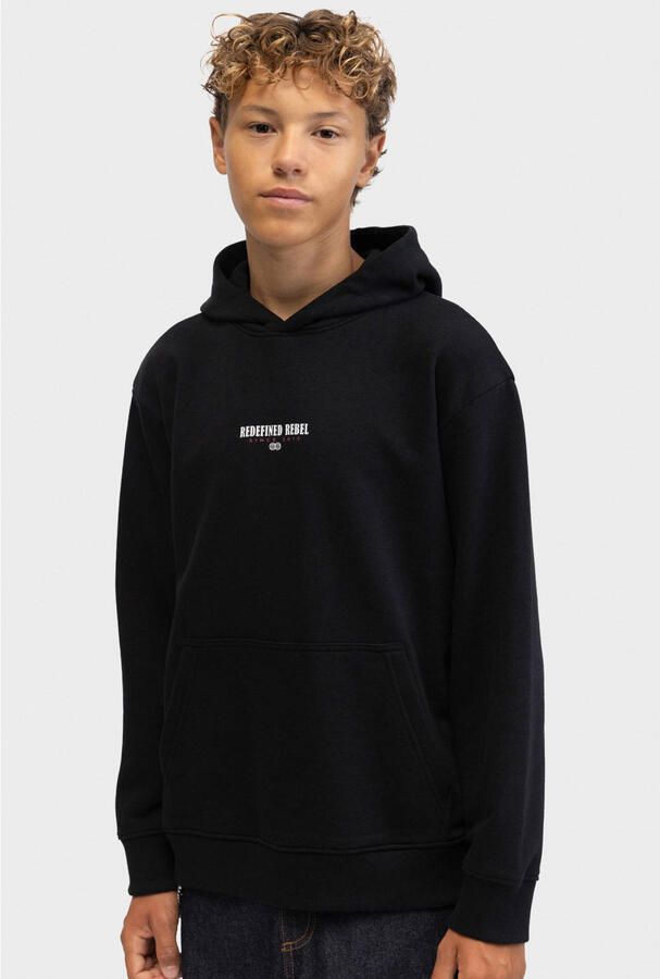 Redefined Rebel hoodie met backprint zwart