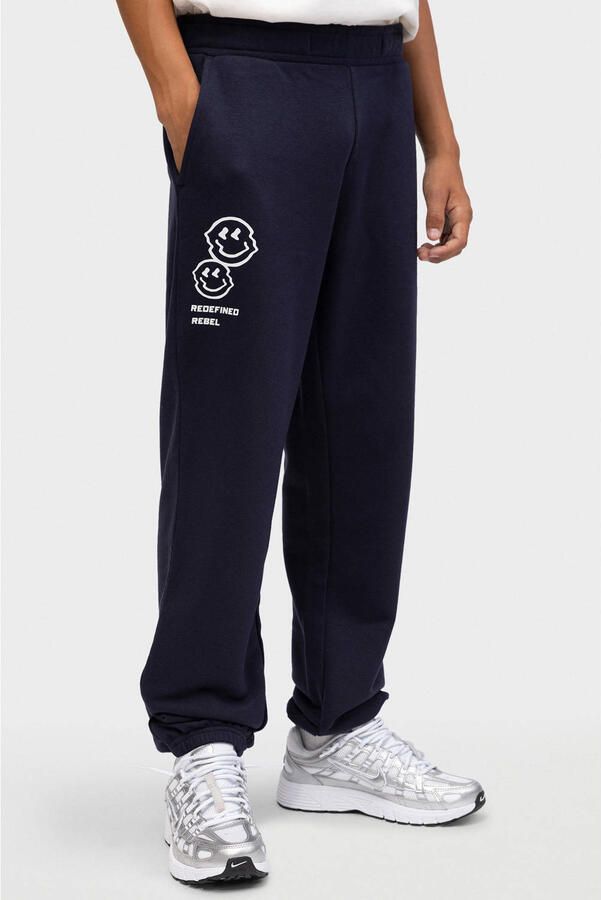 Redefined Rebel joggingbroek met print donkerblauw