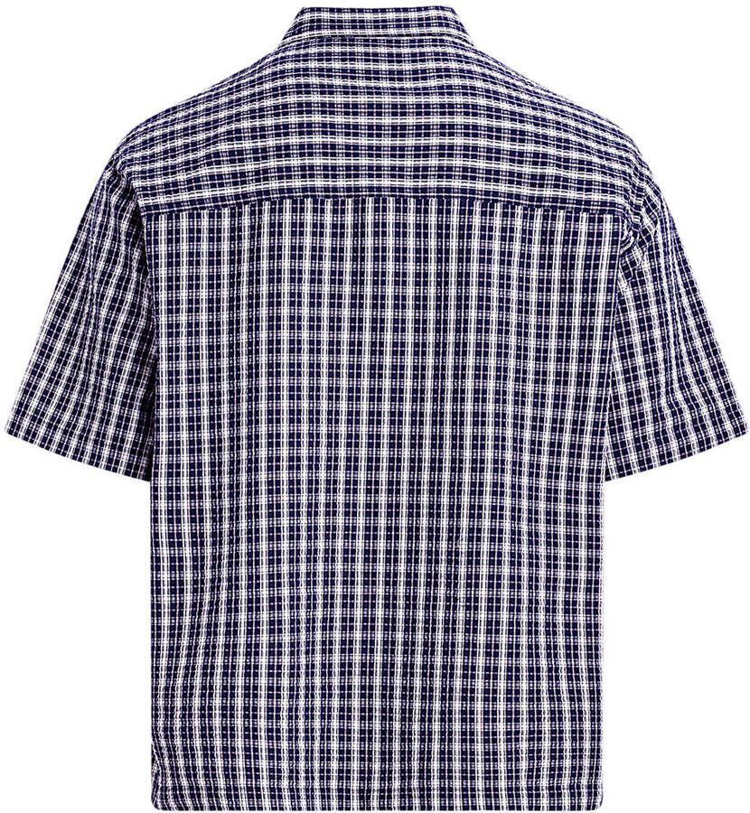 Redefined Rebel katoenen loose fit geruit overhemd donkerblauw - Foto 2