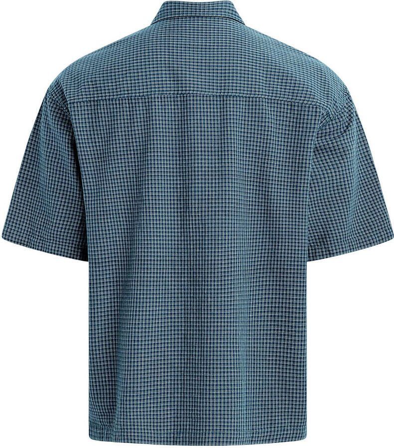 Redefined Rebel loose geruit casual overhemd donkerblauw - Foto 2
