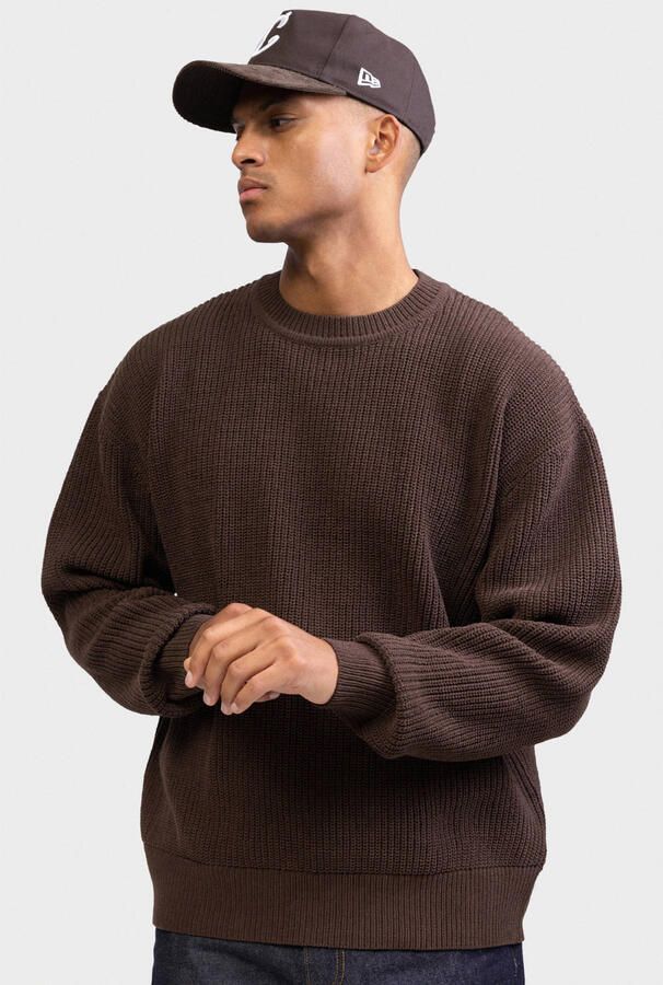 Redefined Rebel oversized gebreide trui donkerbruin