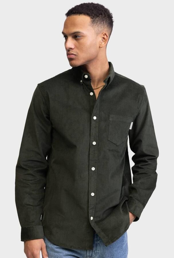 Redefined Rebel regular fit casual overhemd antraciet
