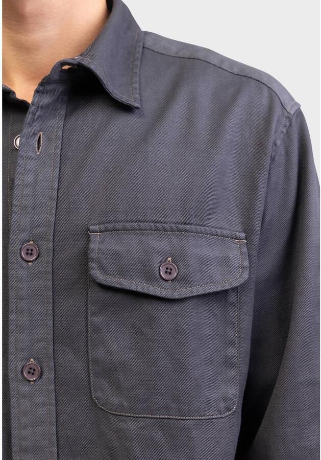 Redefined Rebel regular fit overhemd grijsblauw - Foto 2