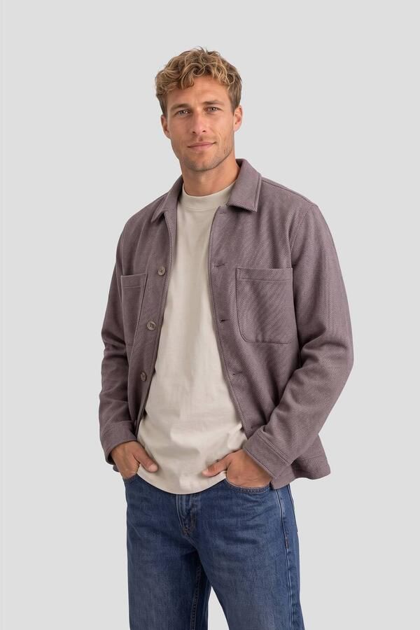 Redefined Rebel regular fit overshirt turkish coffee - Foto 3