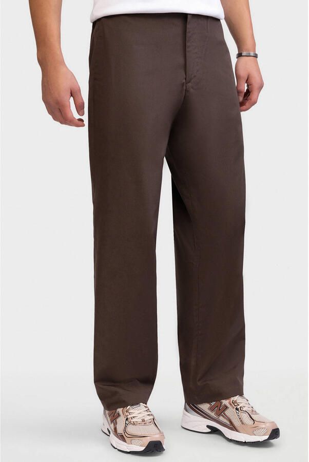 Redefined Rebel regular fit pantalon bruin