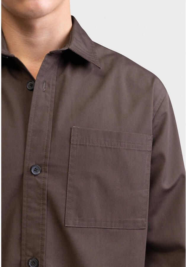 Redefined Rebel relaxed fit overshirt bruin - Foto 2
