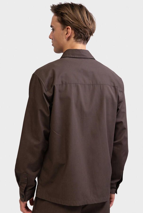 Redefined Rebel relaxed fit overshirt bruin - Foto 3