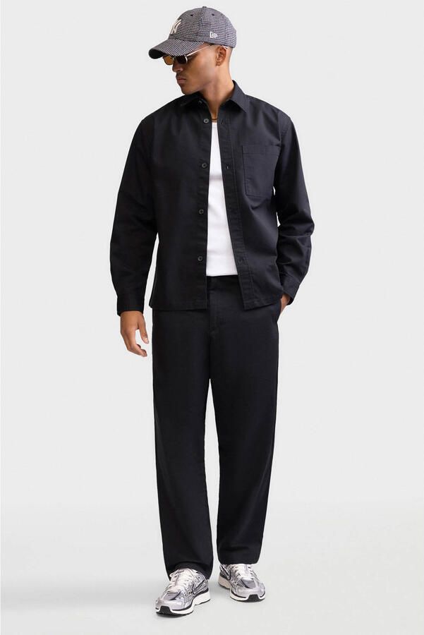 Redefined Rebel relaxed fit overshirt zwart
