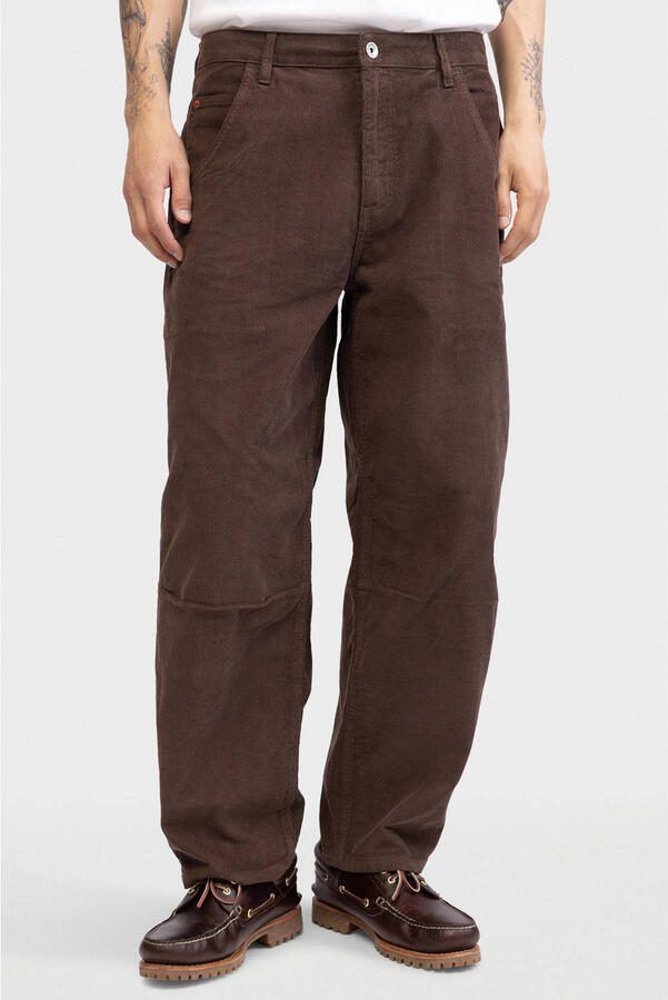 Redefined Rebel RRAndrew corduroy baggy casual broek bruin