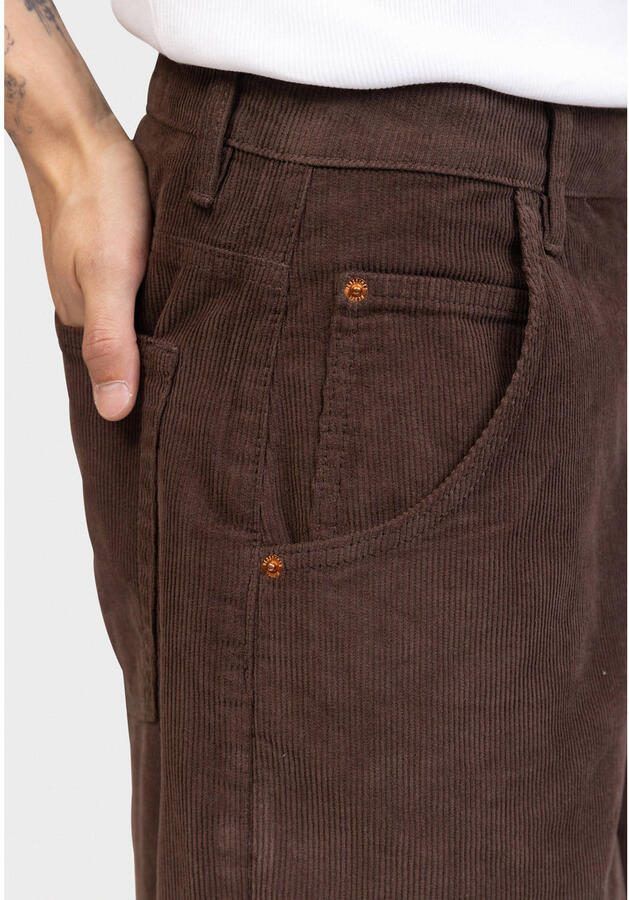 Redefined Rebel RRAndrew corduroy baggy casual broek bruin - Foto 2