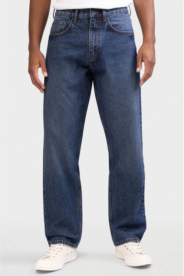 Redefined Rebel RRBrooklyn straight leg jeans donkerblauw