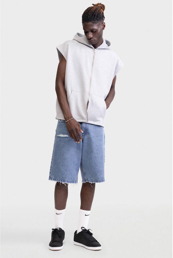Redefined Rebel RRKingston baggy denim short medium blue denim