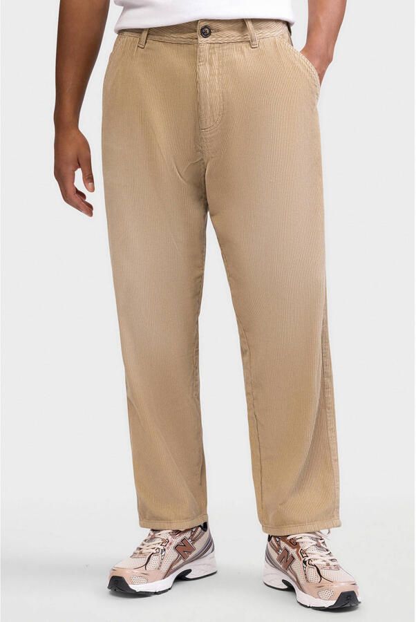 Redefined Rebel straight leg casual corduroy broek bruin