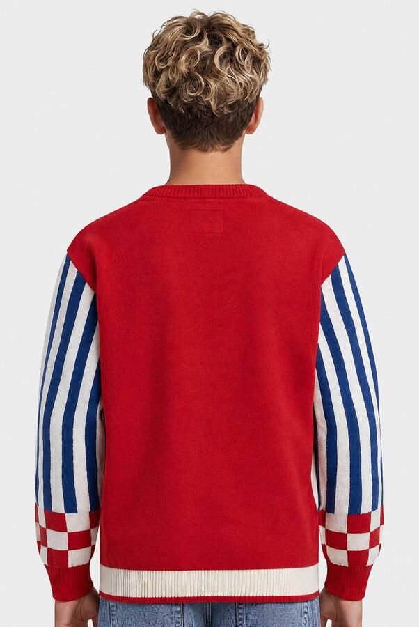 Redefined Rebel sweater met tekst rood blauw wit Trui Jongens Katoen Ronde hals - Foto 2