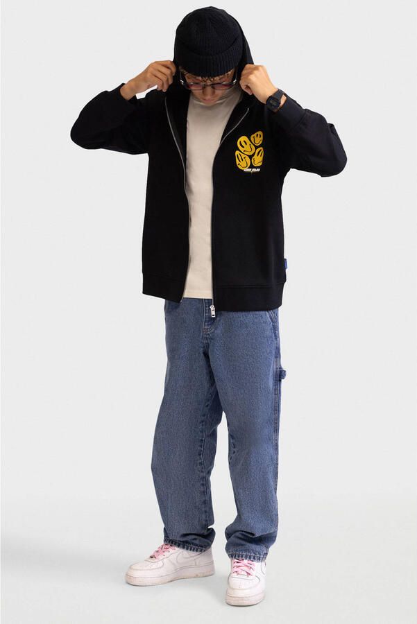 Redefined Rebel sweatvest met backprint zwart - Foto 3