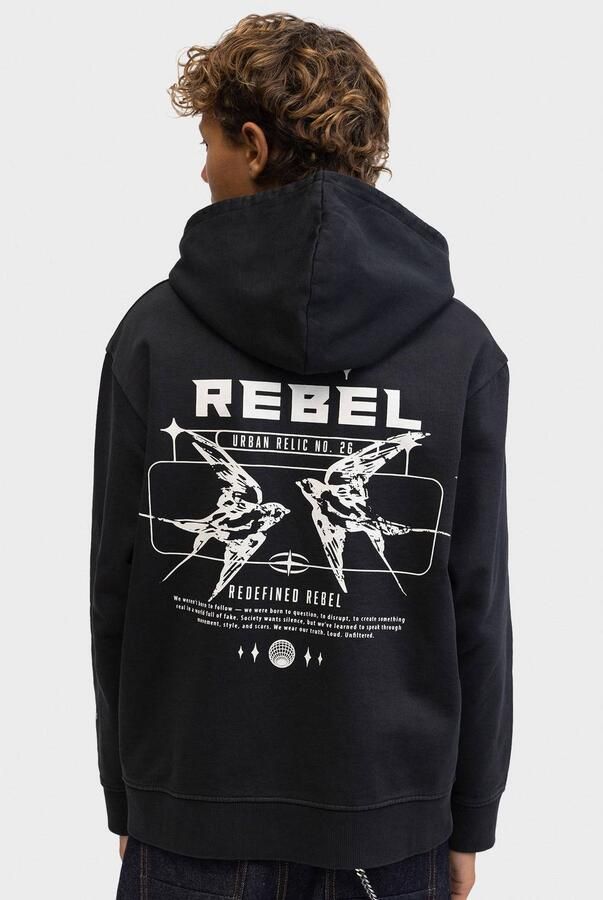 Redefined Rebel sweatvest met backprint zwart - Foto 2