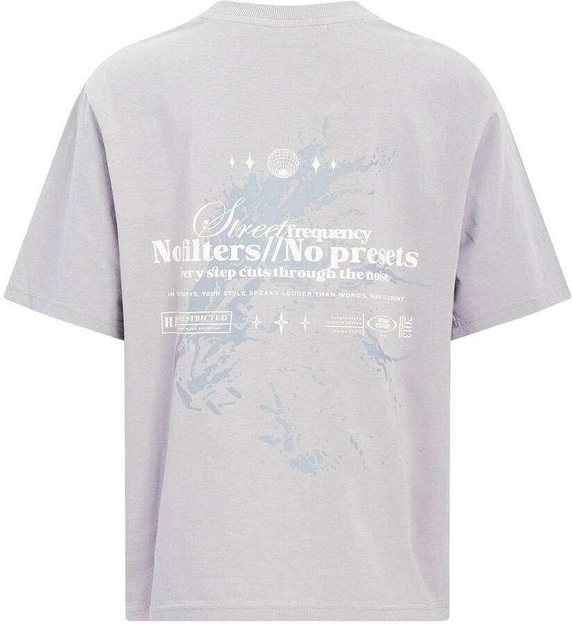 Redefined Rebel T-shirt met backprint lichtgrijs Jongens Katoen Ronde hals - Foto 2