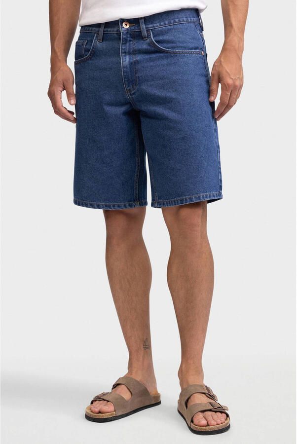 Redefined Rebel VALENCIA denim relaxed short donkerblauw