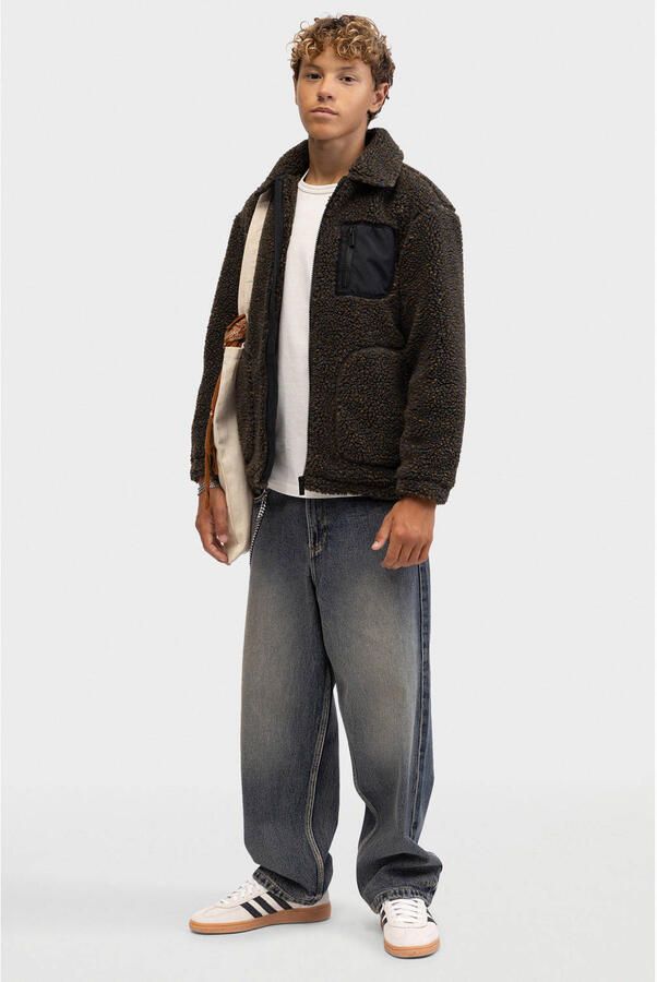 Redefined Rebel winter teddyjas donkergroen Gemêleerd