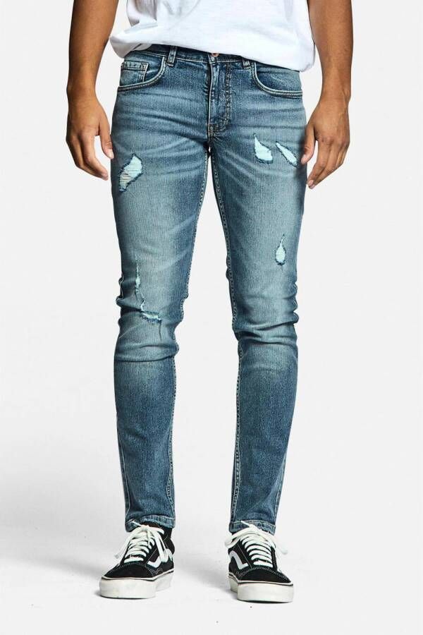 Redefined Rebel slim fit jeans RRStockholm Destroy artsy blue