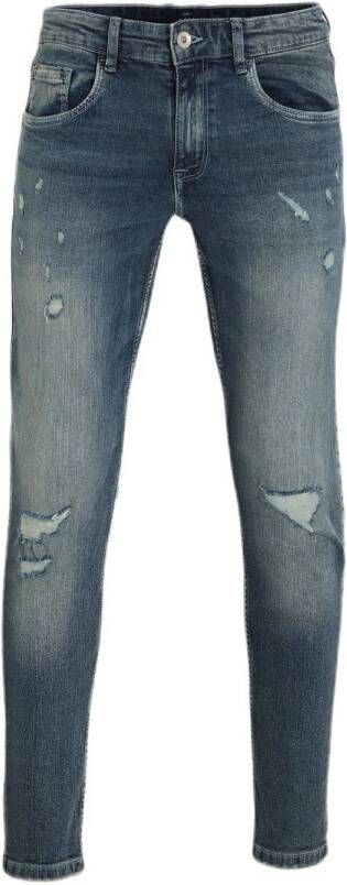 Redefined Rebel slim fit jeans RRStockholm Destroy met slijtage mucho blue