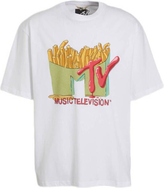 Redefined Rebel T-shirt RRCorey met printopdruk white