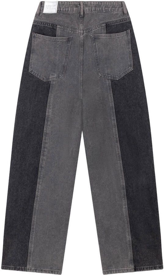 Refined Department barrel gestreepte jeans grijs - Foto 2