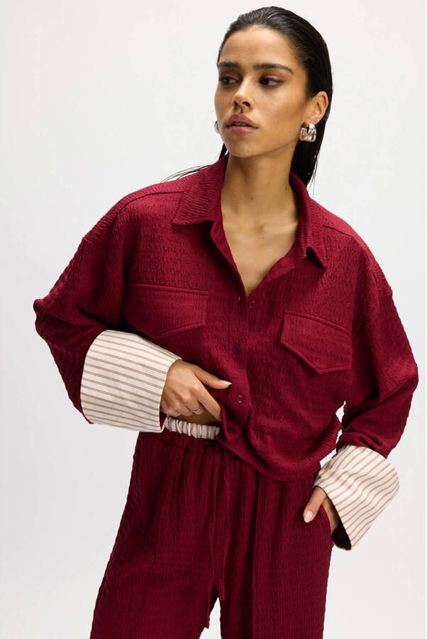 REFINED DEPARTMENT Dames Blouses Lyloe Bordeaux - Foto 6