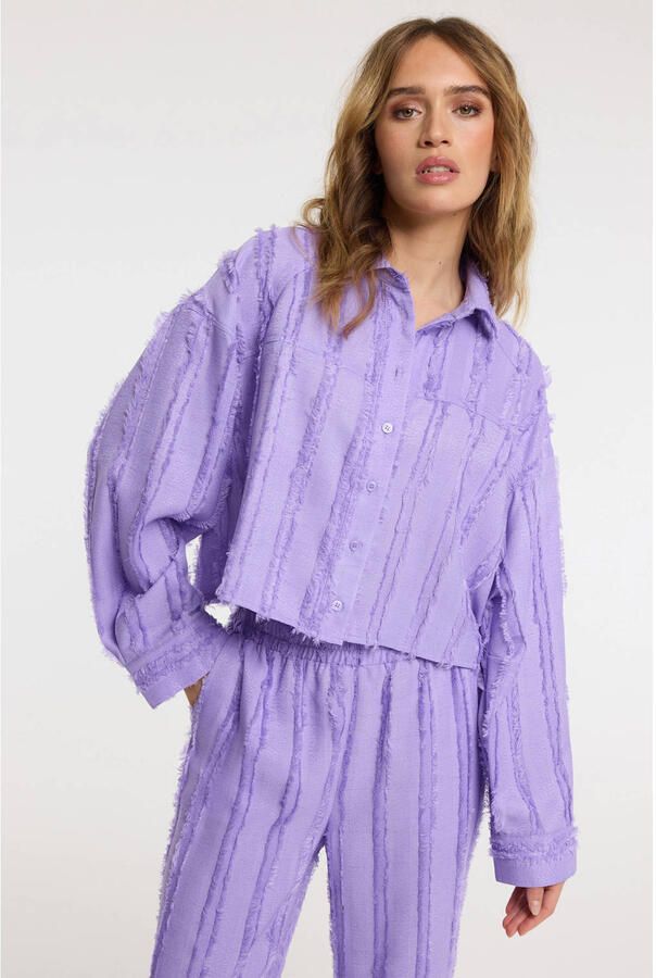 REFINED DEPARTMENT Dames Blouses Saden Paars - Foto 4