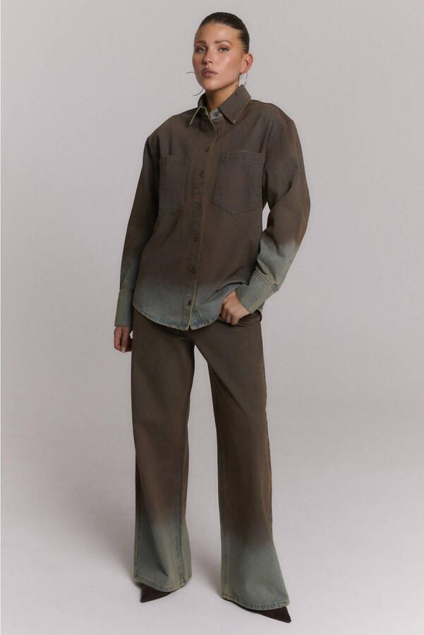 Refined Department dip-dye straight leg jeans bruin