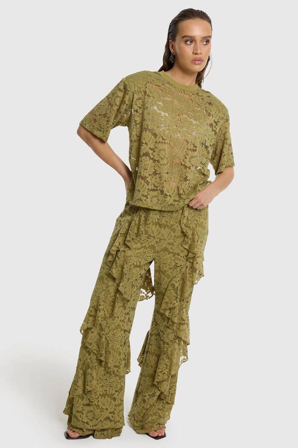 Refined Department gebloemde top groen - Foto 3