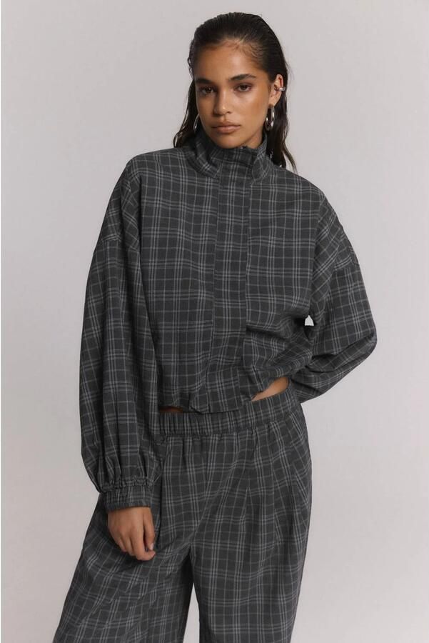Refined Department geruite jas grijs